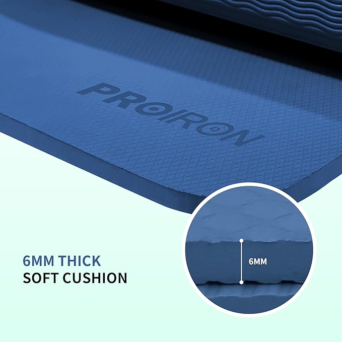 PROIRON Foldable Yoga Mat 0.24"/0.16" for Home Workout & Travel, Non Slip Travel Yoga Mats with Carry Bag, Packable Yoga Mat for Home Gym, Pilates, Fitness,Stretching