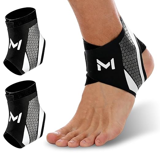 2-Pack Ankle Brace Compression Support Stabilizer,Adjustable Lace-Up Ankles Sock Sports Basketball Sprain Recovery Men Women Foot Orthopedic Grade Tendonitis Protection Plantar Fasciitis Relief, Gray