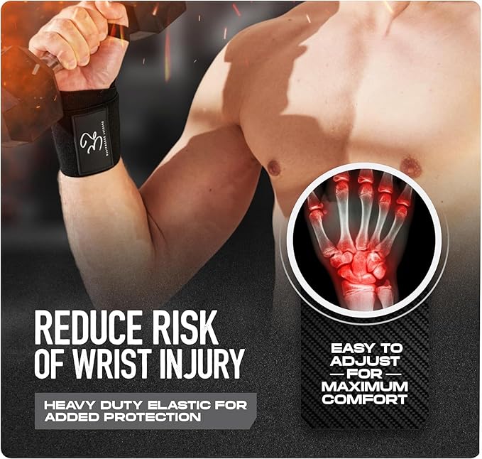 Special Essentials Wrist Straps for Weightlifting and Weightlifting Wrist Wraps for Men & Women (2 Pair Bundle) Premium Padded Neoprene - Gym Lifting Straps