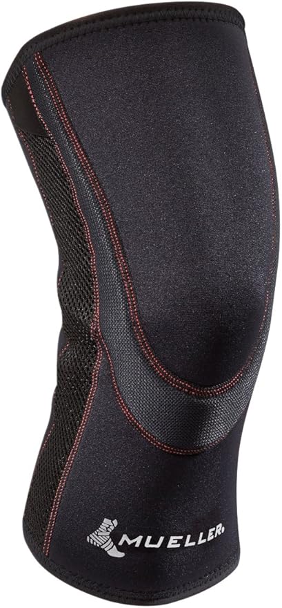 Mueller Sports Medicine Breathable Closed Patella Knee Sleeve, Knee Pain Relief Support for Men and Women, Ideal for Arthritis, Sprains, Black, X-Large
