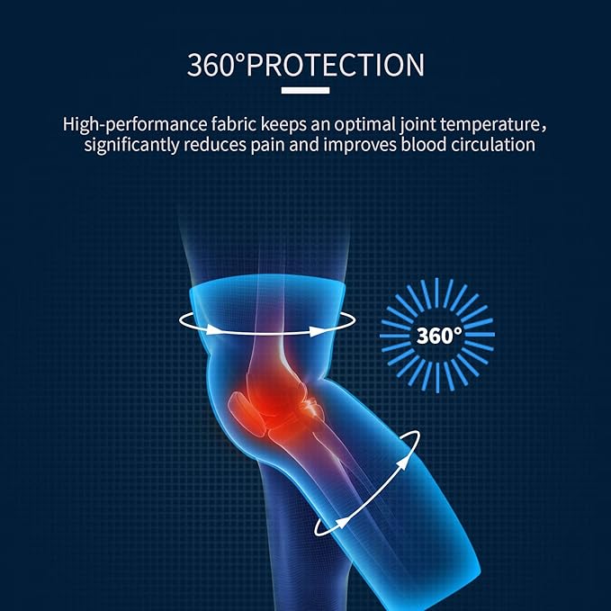 Full Leg Sleeves Long Compression Leg Sleeve Knee Sleeves Protect Leg, for Man Women Basketball, Arthritis Cycling Sport