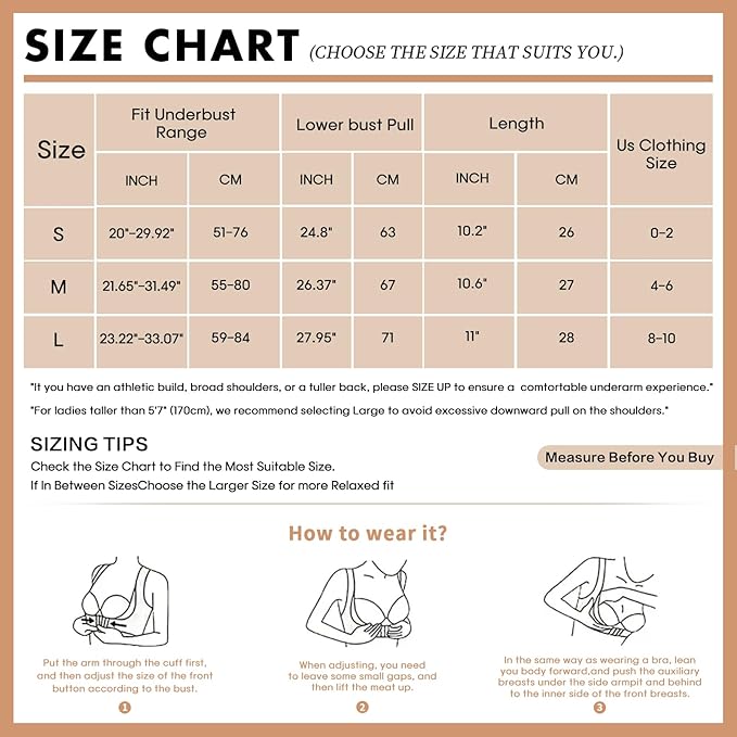 Front Closure Back Posture Corrector for Women Posture Correcting Adjustable Back Support for Women Bras Chest Shaper