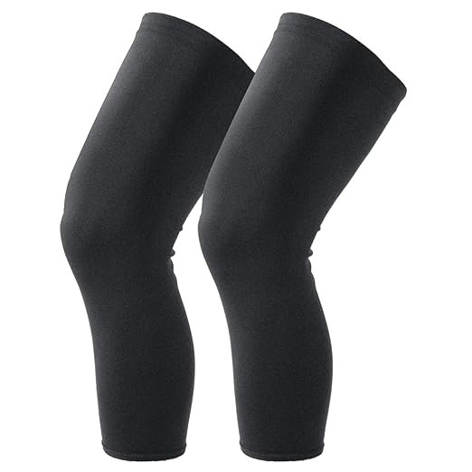 Knee Brace Undersleeve - Knee Undersleeves for Women & Men Leg Undersleeve for Knee Brace, Closed Patella, L 2 Pieces