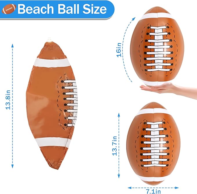 LanMa 3 Pack Beach Balls, 16 Inch Inflatable Basketball Beach Ball Toys for Pool Party Favors, Beach Birthday Decorations, Water Games