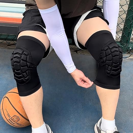 Wrestling Knee Pads for Kids Youth Adult, Knee Compression Sleeve for Basketball Volleyball Football, 1 Pair Short Knee Pads Sleeves ((#2) Black-2pcs,XSmall)