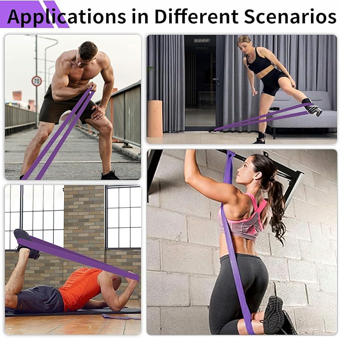 12-Pack Resistance Bands Set - Pull Up Assist, Strength Training & Physical Therapy for Home Gym | Exercise Loop Bands for Men & Women