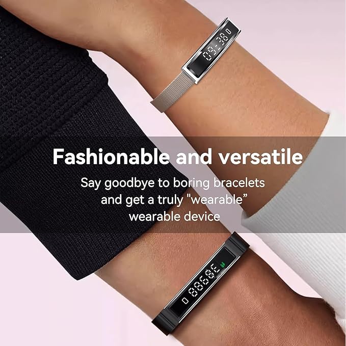 Health Smart Bracelet,Fitness Tracker with Heart Rate, Sleep Monitoring, Blood Oxygen, Step Counting for iOS and Android, No Subscription Fee, Waterproof(Black)