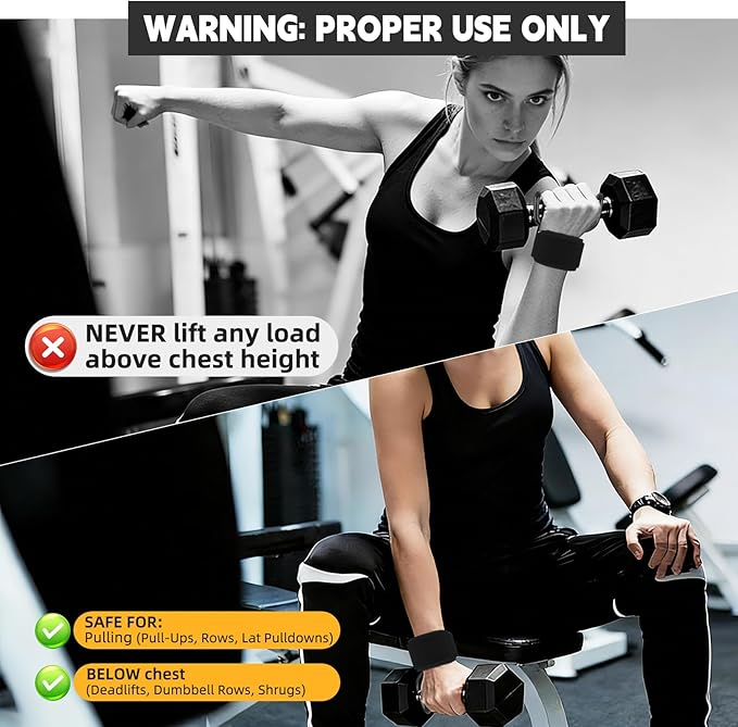 GPANDAG [Upgraded Wider] Weight Lifting Hooks and Lifting Grips for Men and Women(2 Pair), Lifting Straps Gym Grip for Weightlifting, Deadlifts, Pull-Ups, Strength Training, Wrist Wraps Hooks for Seniors