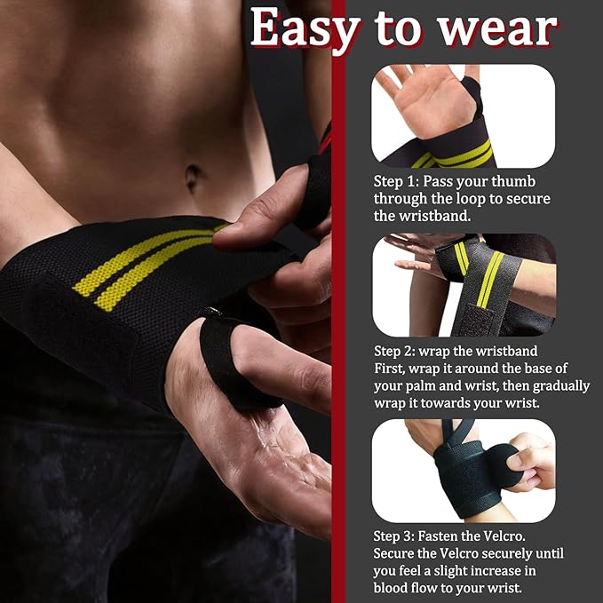 Wrist Straps For Weightlifting,20 inches Wrist Straps Lifting For Men And Women,Weight Lifting Wrist Wraps With Thumb Loop,Lifting Wrist Straps,Wrist Brace For Working Out Gym Accessories For Men