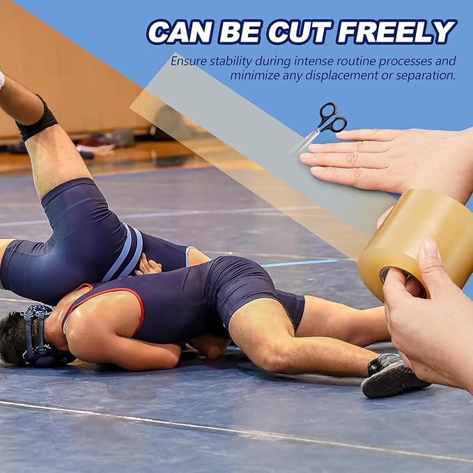 Pangda Wrestling Mat Tape 3 or 4 Inch Heavy Duty 7 Mil PVC Carpet Tape for Wrestling Grappling Exercise Mats Seaming Cover Gym Floor Carpet Seam