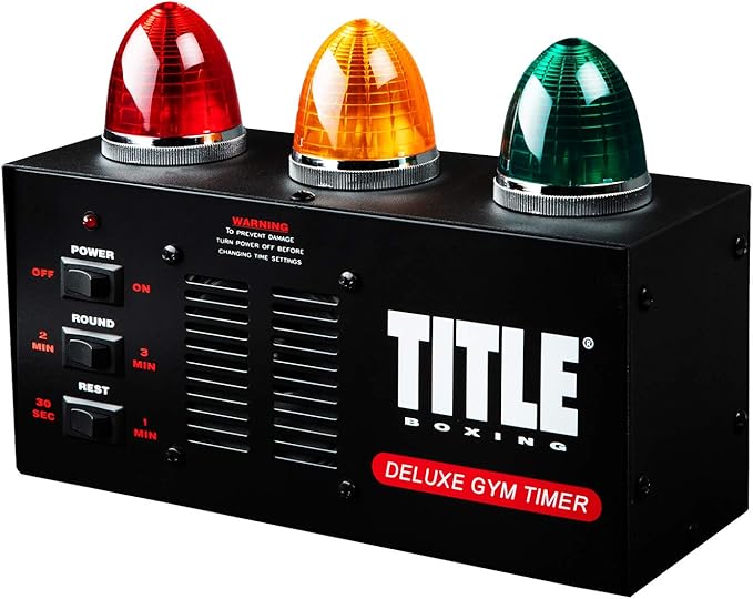 Title Deluxe Gym Timer - Gym Clock, Interval Timer, Workout Timer, Boxing Timer, Gym Clock Timer, Interval Timer for Workout, Gym Timer, Boxing Equipment