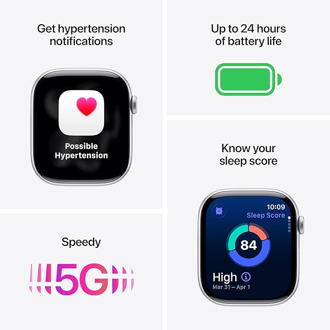 Apple Watch Series 11 [GPS + Cellular 46mm] Smartwatch with Natural Titanium Case with Natural Milanese Loop - M/L. Sleep Score, Fitness Tracker, Health Monitoring with AppleCare+ (2 Years)