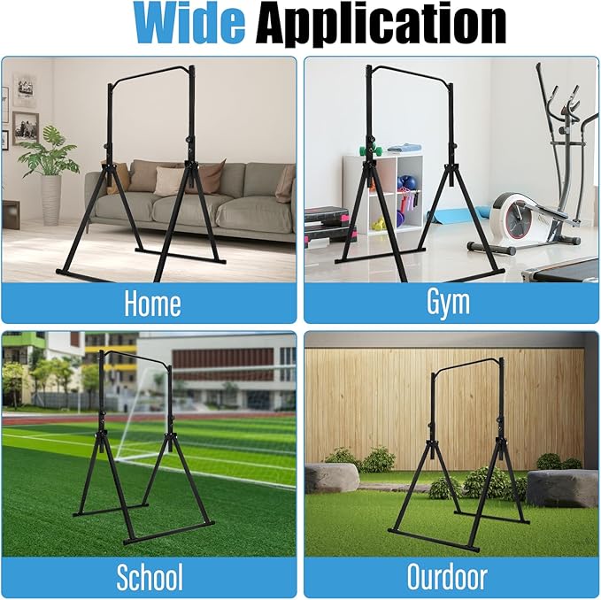 Foldable Pull Up Bar, Power Tower Workout Dip Station Height Adjustable Pull Up Bar for Home, Multifunction Fitness Tower Station Gym Training Equipment