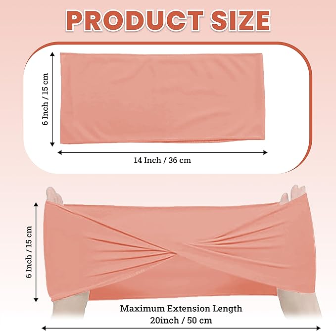 VDS Pack of 200 PCS | Coral Peach | Spandex Chair Sashes Bows Without Buckle | Stretch Elastic Banquet Universal Folding Chair Band Tie with for Wedding Party Conference Celebration Event Decoration