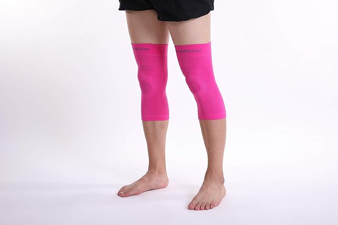 Doc Miller Knee Compression Sleeve Brace for Men & Women (Pair) Best Support for Workout Running ACL Arthritis Pain Relief