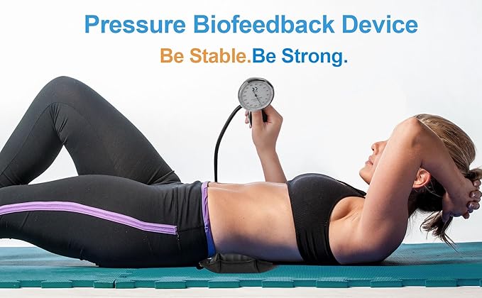 Pressure Biofeedback Stabilizer - Joint Support & Muscle Control Trainer for Low Back & Neck Pain Relief - Posture Corrector for Office Workers & Athletes (Black)