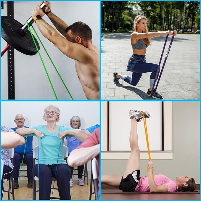 Resistance Bands Set, Pull Up Assist Bands - Stretch Resistance Band - Mobility Band Powerlifting Exercise Bands for Resistance Training, Physical Therapy, Home Workouts