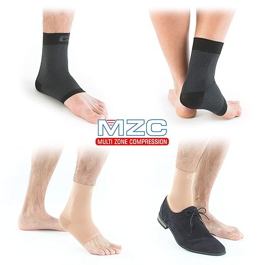 Neo-G Airflow Ankle Compression Sleeve - Sports, Daily Wear - Compression Ankle Brace, Tendonitis Support, Compression Ankle Support for Weak Ankles and Joint Pain - Airflow - XL – Beige