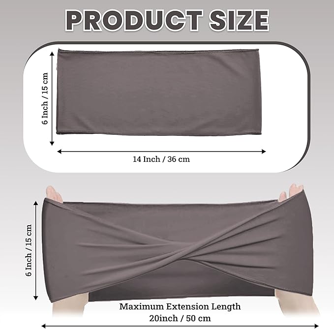 VDS Pack of 200 PCS | Silver Grey | Spandex Chair Sashes Bows Without Buckle | Stretch Elastic Banquet Universal Folding Chair Band Tie with for Wedding Party Conference Celebration Event Decoration