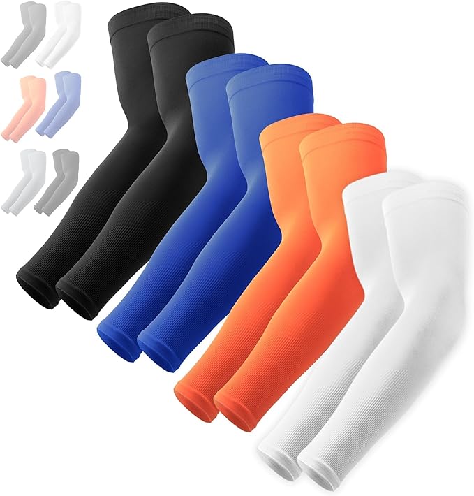 OutdoorEssentials UV Sun Protection Arm Sleeves - Compression Arm Sleeve, UV Arm Sleeves Men, Women - Golf Cooling Sleeves