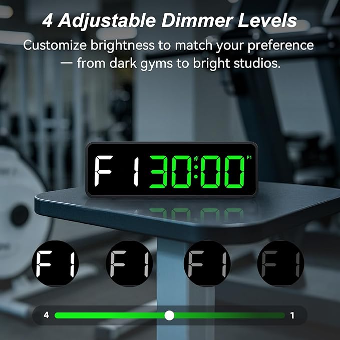 Acedeck Portable Gym Timer Clock: Fitness Digital Clock with Strong Magnet - Remote Control for Fitness Enthusiasts - Powerful Battery for Home Gym Garage Boxing