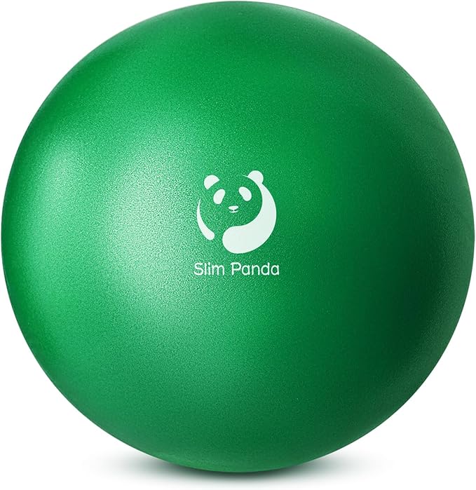 Slim Panda Pilates Ball, 9 Inch Small Exercise Ball, Anti Burst Mini Yoga Ball for Stability, Workout, Barre, Core Strength, Physical Therapy, Balance, Stretching