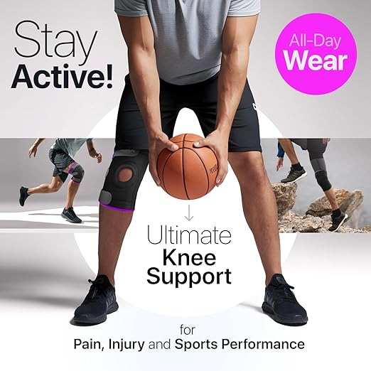 Knee Brace for Women and Men – Knee Compression Sleeve for Meniscus Tear, ACL, Arthritis Pain Relief, Patella Pad & Side Stabilizers – Please Check How To Size Video (Pink, Small)