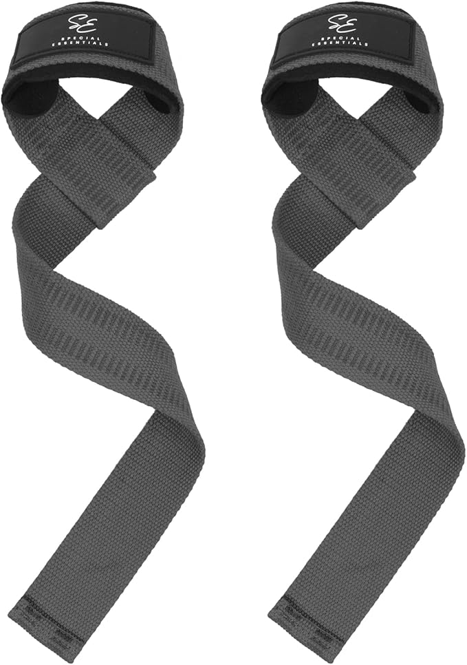 Special Essentials 2 Pack of Wrist Straps for Weightlifting - Two-Sided Anti Slip Silicone Grip & Padded Neoprene - Durable Gym Lifting Straps for Men and Women for Bodybuilding & Powerlifting