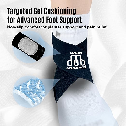 MDUB Ankle X Strap for Achilles Tendon and Planter Fasciitis Support, 1 Pack, Ankle Tendonitis Pain Relief Support Brace, Hiking, Soccer, Basketball, Running, Tennis, Volleyball & Pickleball