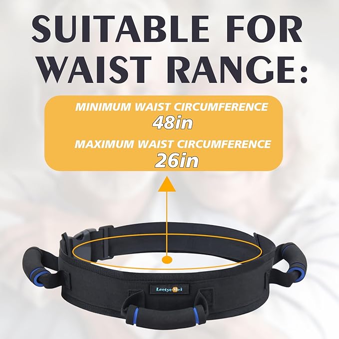 Gait Belt, Gait Belts for Seniors, Gait Belt with Handles, Gate Belts Medical for Elderly, Transfer Belt with Quick Release Buckle, Lift Belt for Physical Therapy, Safety Walking Belt for Elderly