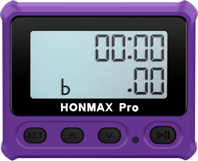 8100 Professional Interval Timer and Stopwatch, Backlight, USB-C Charged, Clock (Purple)