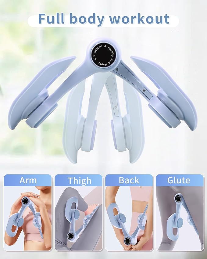 Thigh Trainer Kegel Exerciser - 360° Adjustable Thigh & Pelvic Floor Strengthener, Multi-Function Home Gym Equipment for Women's Inner Thigh, Hip, Leg and Arm Workouts