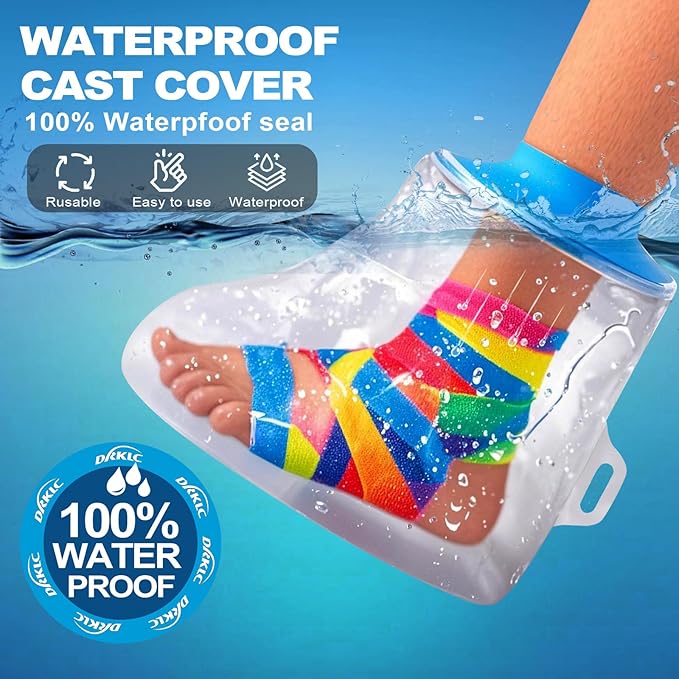 Heel Protector Boot for Pressure Sores with Waterproof Foot Cast Covers for Shower After Surgery. Adjustable Foot Boot for Elderly Bedridden Pressure,Ankle Pillow for Bed, Wheelchairs