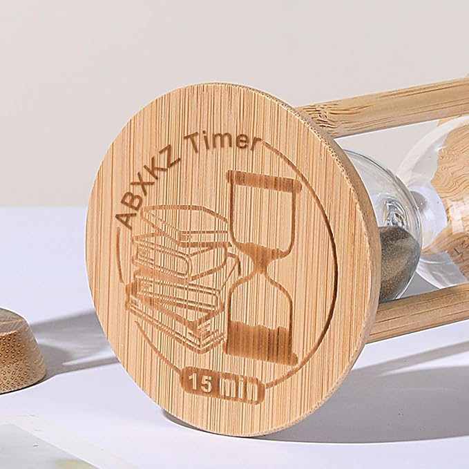 Sand Timer,15 Minute Wood Hourglass,for Game Sandglass,Mini Sand Watch,Reloj de Arena 15 Minuto for Cooking Timer, Baking,Gift Home Decoration
