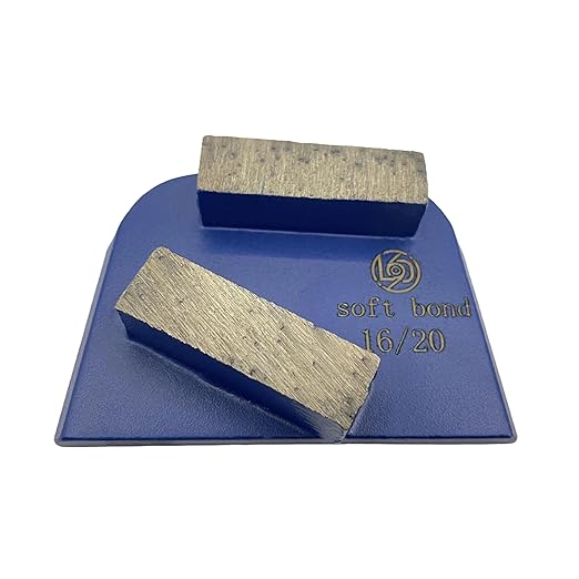 Concrete Floor Grinding Disc, Metal Bond Diamond Tooling for Concrete Preparation Thin Epoxy Remove, Compatible with Lavina Original Quick Change System Grinders, 16/20 Soft Bond, 9PCS