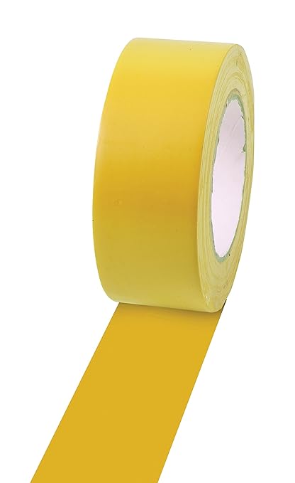 Champion Sports Vinyl Tape, 2” Wide x 36 Yards Long, Yellow - Durable Floor Marking Tape - Schools, Gyms, Restaurants