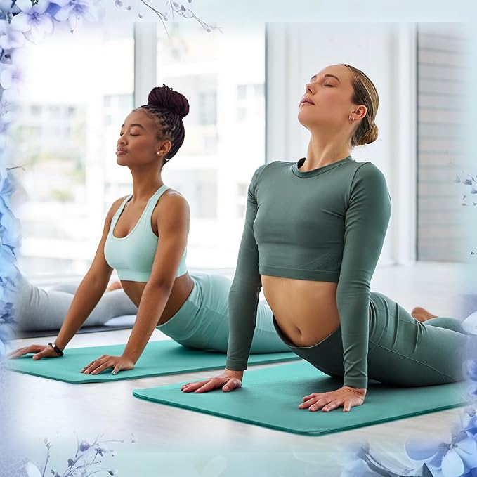 Timgle 6 Pcs 10mm Thick Yoga Mat Bulk 68 x 24 Inches Anti-slip Tear-resistant Exercise Mat Adult Gym Mats for Fitness, Stretching, Workout and Studio, Outdoor Yoga, Pilates