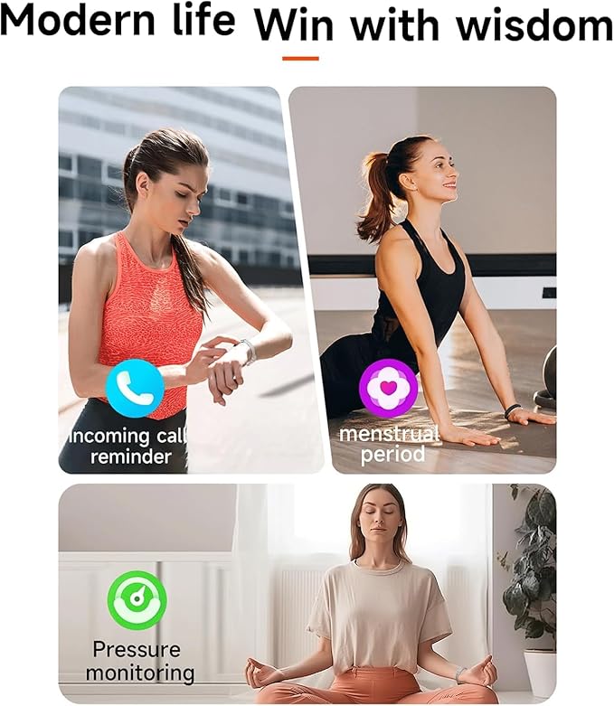 Health Smart Bracelet,Fitness Tracker with Heart Rate, Sleep Monitoring, Blood Oxygen, Step Counting for iOS and Android, No Subscription Fee, Waterproof(Black)