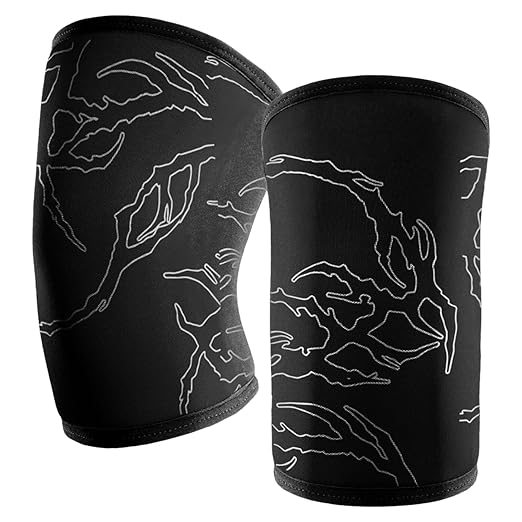 Katamu Premium Weightlifting, Powerlifting, Squats, Athletic and Fitness Knee Support Sleeve | Knee Sleeve for Men and Women | Gothic, Medium