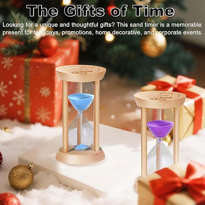 25 Minute Sand Timer, 25 Min Wooden Hourglass, Reloj De Arena, Hour Glass Sand Clock Watçh for Home, Office, Decorative, Game, Classroom