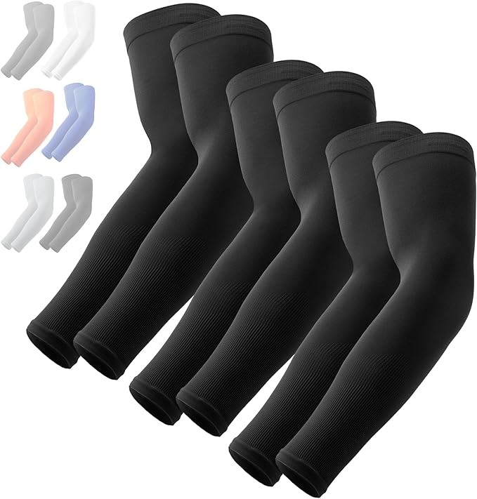 OutdoorEssentials UV Sun Protection Arm Sleeves - Compression Arm Sleeve, UV Arm Sleeves Men, Women - Golf Cooling Sleeves