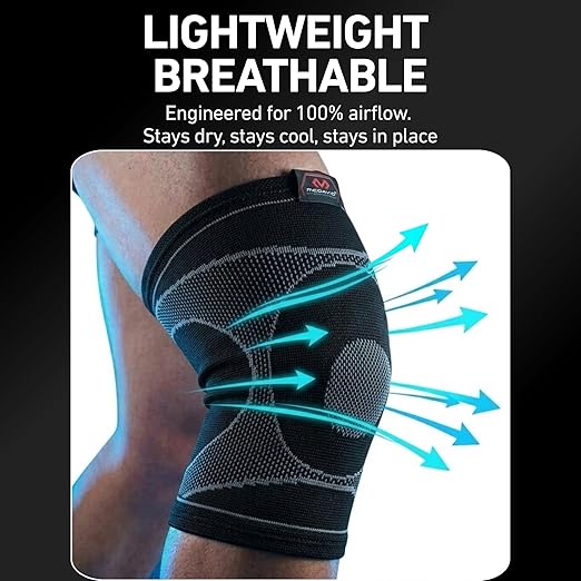 McDavid MD5113-01-35 Knee Sleeve / 4-Way Elastic Black Adult-M