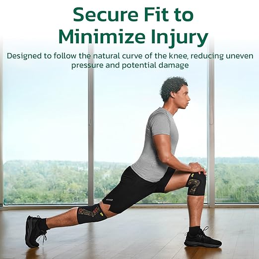 aoFIT Knee Brace for Women Men (1 Pair) 5mm Neoprene Knee Compression Sleeve Knee Support, Non-Slip Braces for Training & Fitness, Weightlifting, Marble Bloom Medium