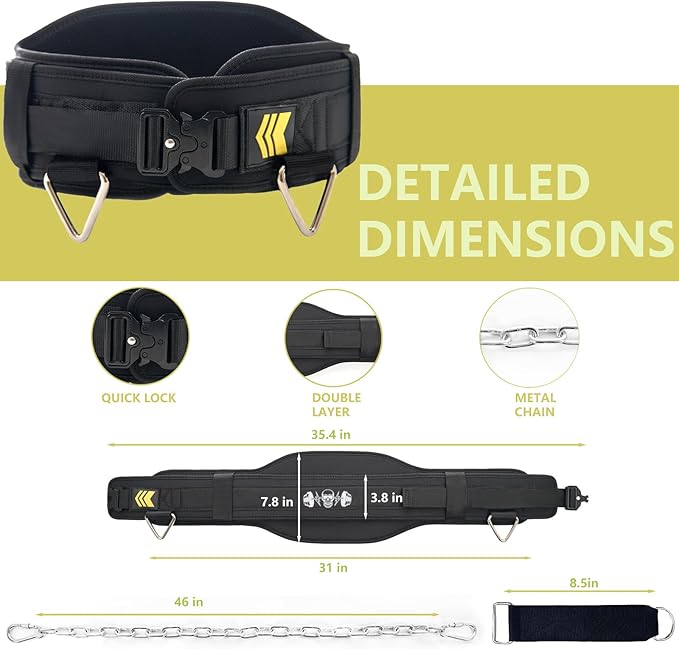Quick Locking Weighted Dip Belt for Weight Lifting,Weighted Pull up Belt