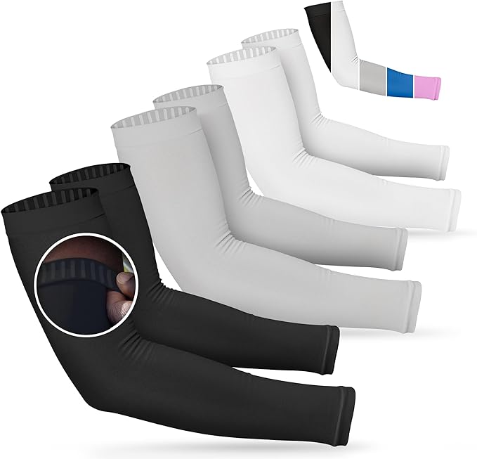 SportsTrail Cooling Arm Sleeves for Men & Women – Breathable, UV Sun Protection, Sports Arm Sleeves for Women, Men & Youth