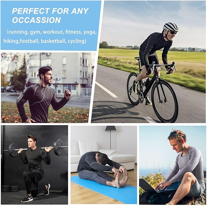 SPVISE 1 or 3 Pack Men's Compression Shirts Long Sleeve Workout Gym T-Shirt Running Top Cool Dry Sports Baselayer Undershirts