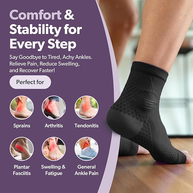BraceAbility Neuropathy Socks (Pair) - Peripheral Neuritis Compression Diabetic Toeless Foot Sleeves for Nerve Damage Pain in Feet, Ankle Gout, Plantar Fasciitis Relief Brace for Men and Women (S - White)