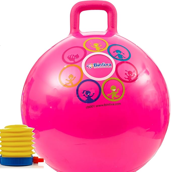 Hippity Hop 45 Cm / 18 Inch Diameter Including Free Foot Pump, For Children Ages 3-6 Space Hopper, Hop Ball Bouncing Toy - 2 Balls