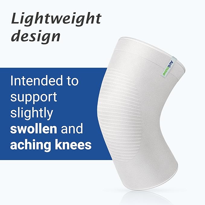 Actimove Everyday Supports Mild Knee Support - Mild Support, Lightweight, Easy to Apply for Slightly Swollen and Aching Knees – White, X-Large