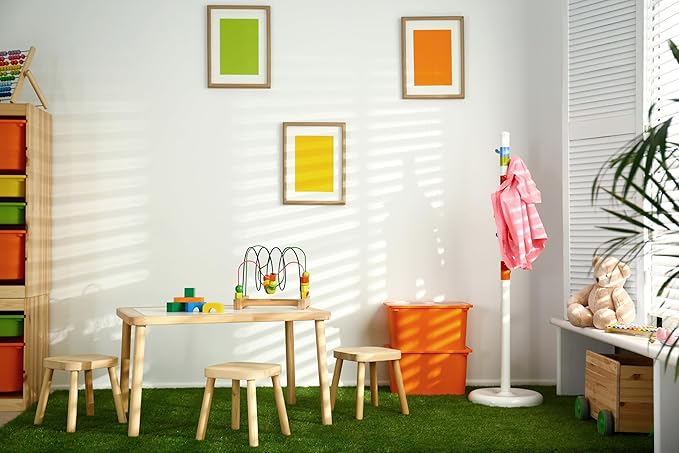 Sorbus Grass Foam Floor Tiles - 12 Interlocking Mats of 24"X24” Total of 48 Sq Ft for Kids Outdoor Toys, Playroom, Deck, Patio, Basement Home Gym - Artificial Carpet Grass Turf Indoor Outdoor Flooring